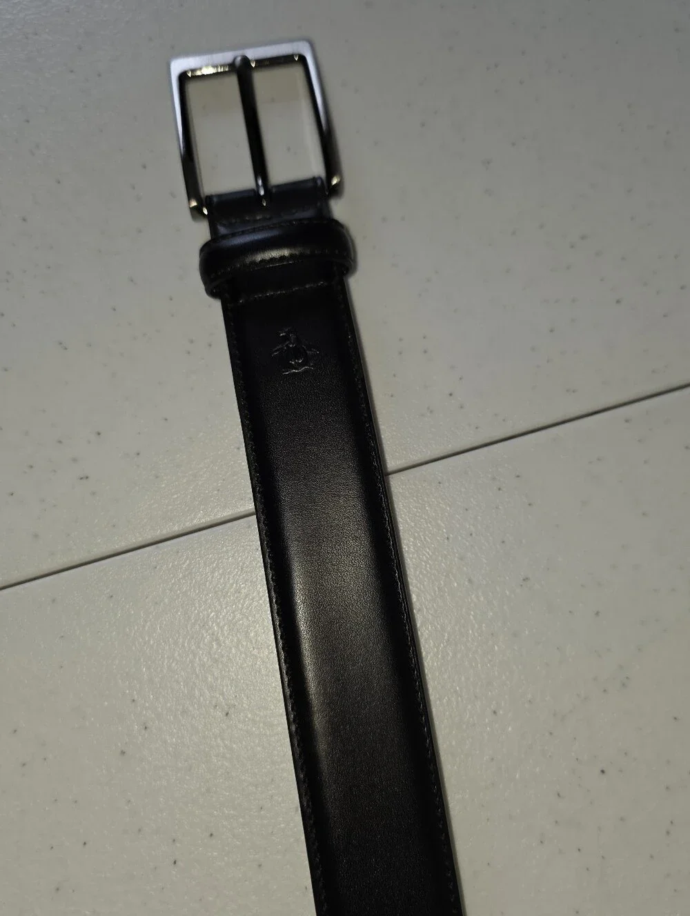 Original Penguin Genuine Leather Black Belt Size 34 Men's Women's Career Preppy